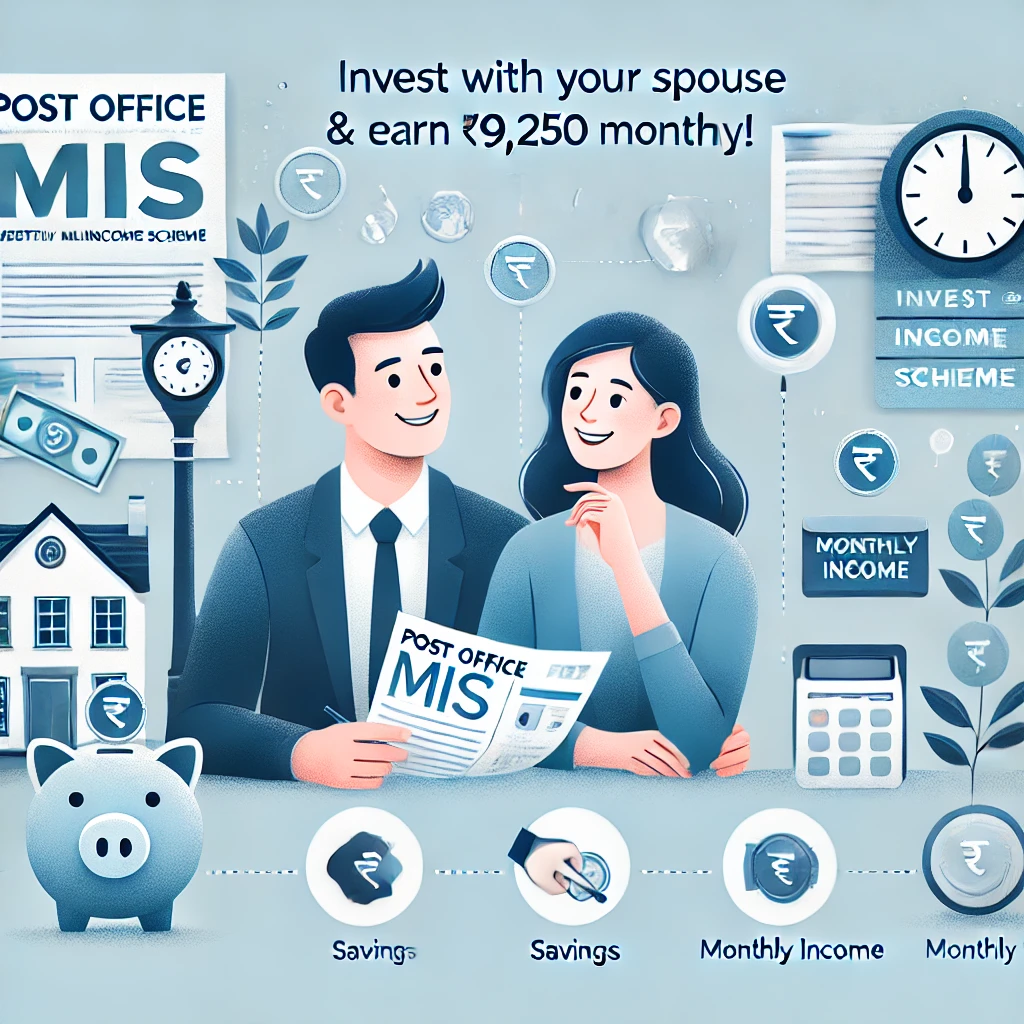 dall·e 2025 02 13 00.02.14 thumbnail design for a financial article in english about post office monthly income scheme (mis). the thumbnail should have a professional and engagi